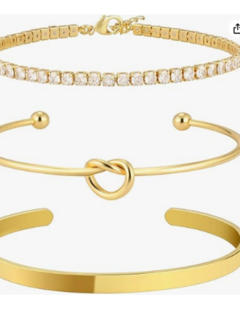 Gold Plated Bangle Bracelets Set Elegant Minimal Chic Gift for Women